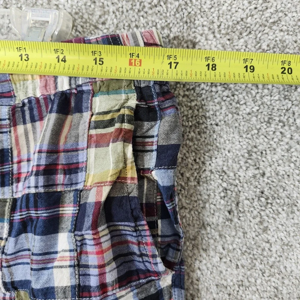 Todd Snyder Shorts Mens 36 Multicolor Madras Plaid 7 Inseam Elastic Waist Casual